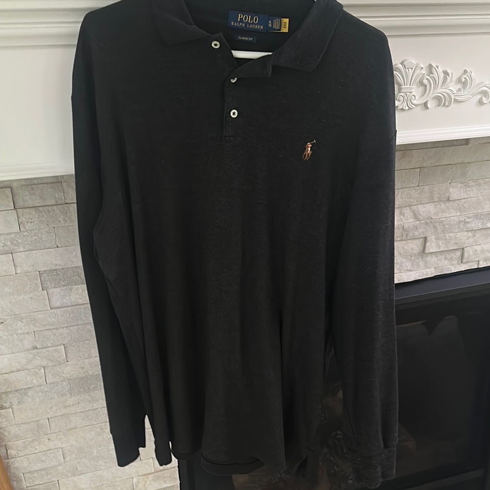 Polo by Ralph Lauren Men's Black Long Sleeve Shirt
